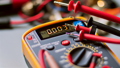 Measuring DC voltage with a multimeter