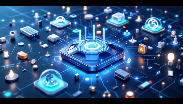 Key components of a Zigbee network including coordinator, routers, and end devices.