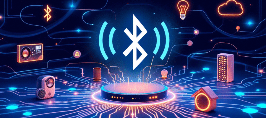 An illustration depicting Bluetooth and Zigbee technologies.